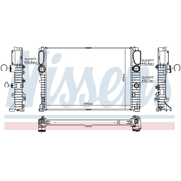 Nissen Nissens Radiator, 62796A 62796A - main
